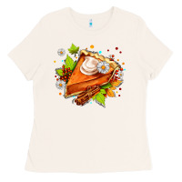 Bone pumpkin pie with daisies and cinnamon Ladies Tee - AdoDesignShop