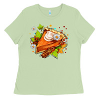 Matcha pumpkin pie with daisies and cinnamon Ladies Tee - AdoDesignShop