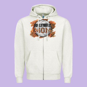 Volleyball Mom Zipper Hoodie Designed By Adodesignshop