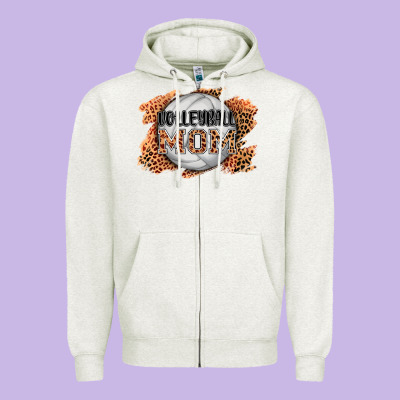Volleyball Mom Zipper Hoodie Designed By Adodesignshop
