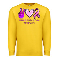 Lemon Peace love cure Breast Cancer Premium Sweatshirt - NancyCooperArtShop