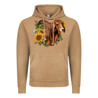 Vintage Camel brahman bull with sunflowers Vintage Hoodie - RanaPortraitStore