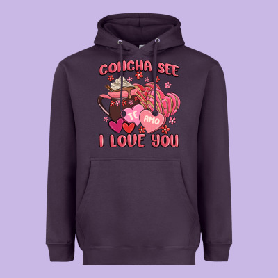 Concha See Te Amo  I Love You Heavyweight Hoodie Designed By Maliassmallbusiness