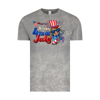 Cloud Rock Happy 4th of July cow Vintage Tee - CowGirlArtShop