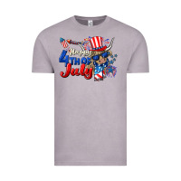 Vintage Zinc Happy 4th of July cow Vintage Tee - CowGirlArtShop
