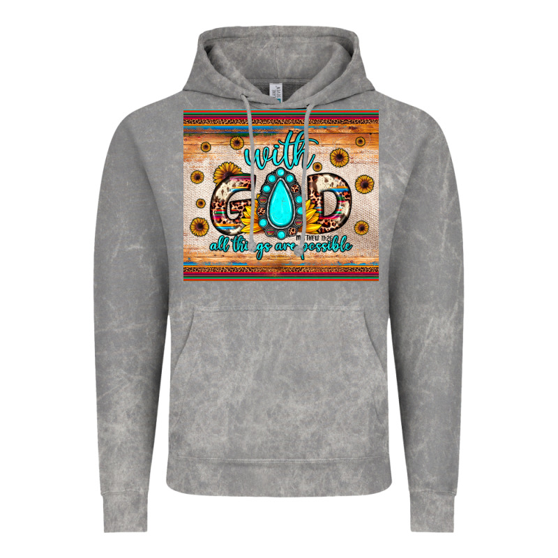 With God All Things Are Possible Matthew 19 26 Vintage Hoodie by JahusDesignShop | Teevron