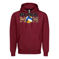 Burgundy volleyball mom Zipper Hoodie - AdoDesignShop