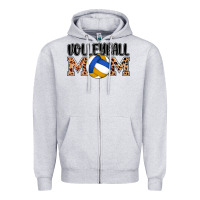 Heather Grey volleyball mom Zipper Hoodie - AdoDesignShop