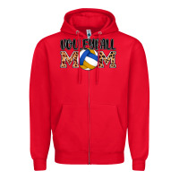 Red volleyball mom Zipper Hoodie - AdoDesignShop