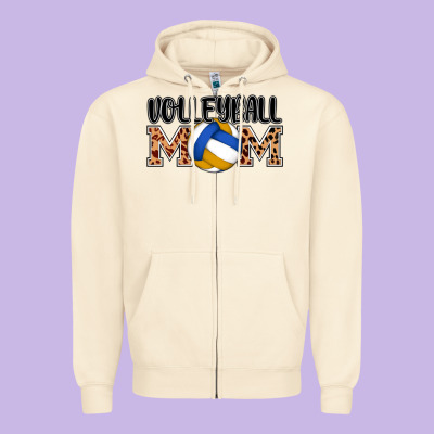 Volleyball Mom Zipper Hoodie Designed By Adodesignshop