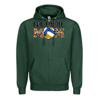 Sports Green volleyball mom Zipper Hoodie - AdoDesignShop