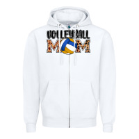White volleyball mom Zipper Hoodie - AdoDesignShop