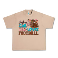 Burro just a girl who loves football Urban Heavy Tee - HRA Design Shop