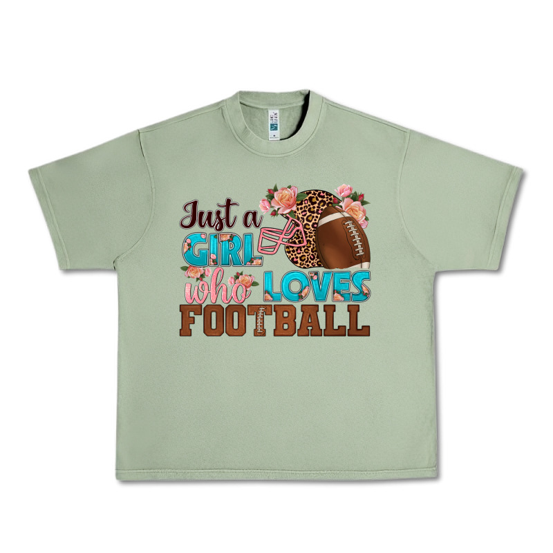 Just A Girl Who Loves Football Urban Heavy Tee by HRA Design Shop | Teevron