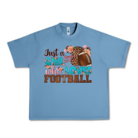 Pebble Blue just a girl who loves football Urban Heavy Tee - HRA Design Shop