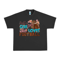 Pigment Black just a girl who loves football Urban Heavy Tee - HRA Design Shop