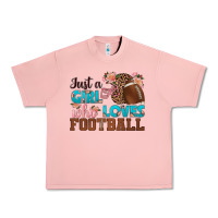Salmon just a girl who loves football Urban Heavy Tee - HRA Design Shop