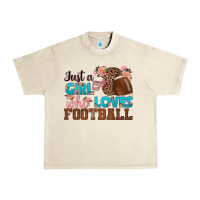 Sandshell just a girl who loves football Urban Heavy Tee - HRA Design Shop