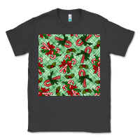 Smoke christmas candy cane seamless pattern Classic Tee - BundleAndBundleShop
