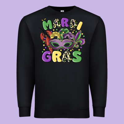 Mardi Gras Premium Sweatshirt Designed By Maliassmallbusiness