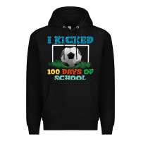 Black i kicked 100 days of school Premium Hoodie - LillyAllenDesigns