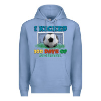 Colony Blue i kicked 100 days of school Premium Hoodie - LillyAllenDesigns