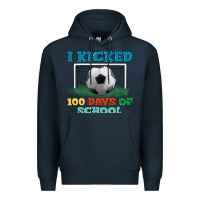 Navy i kicked 100 days of school Premium Hoodie - LillyAllenDesigns