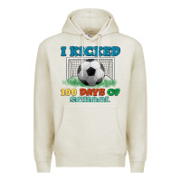 Oatmeal Heather i kicked 100 days of school Premium Hoodie - LillyAllenDesigns