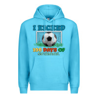 Ocean Blue i kicked 100 days of school Premium Hoodie - LillyAllenDesigns