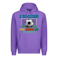 Purple i kicked 100 days of school Premium Hoodie - LillyAllenDesigns