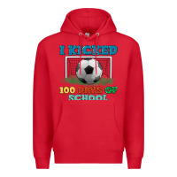 Red i kicked 100 days of school Premium Hoodie - LillyAllenDesigns