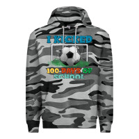 Slate Camo i kicked 100 days of school Premium Hoodie - LillyAllenDesigns