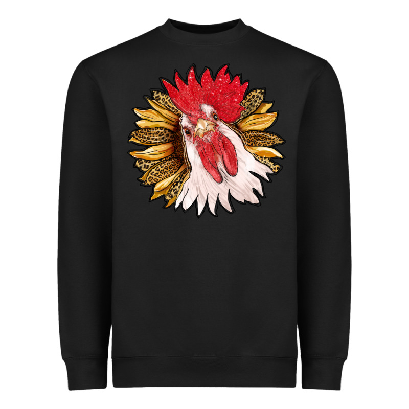 Sunflower With Rooster Heavyweight Sweatshirt by RanaPortraitStore | Teevron