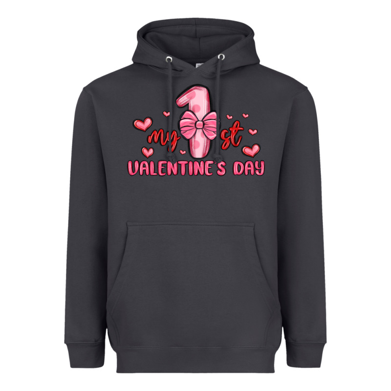 My First Valentines Day Heavyweight Hoodie by MaliasSmallBusiness | Teevron