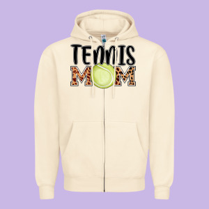 Tennis Mom Zipper Hoodie Designed By Adodesignshop