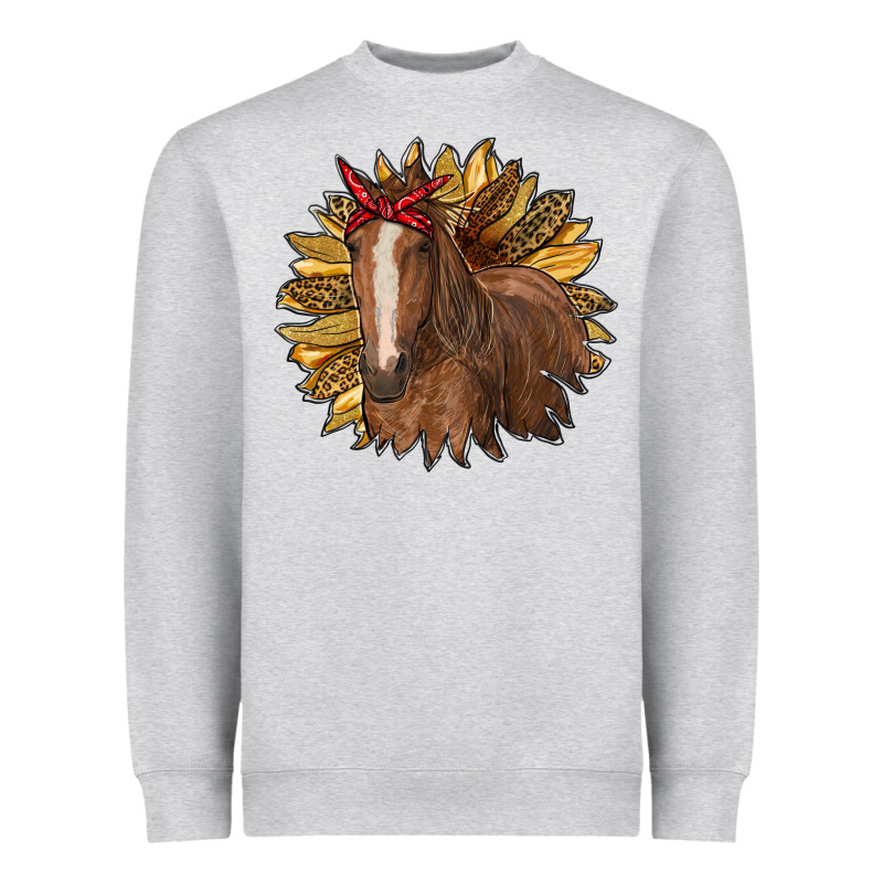 Sunflower With Horse Heavyweight Sweatshirt by RanaPortraitStore | Teevron