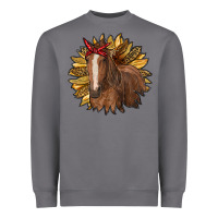 Storm sunflower with horse Heavyweight Sweatshirt - RanaPortraitStore