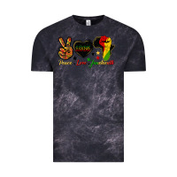 Cloud Black peace love juneteenth raised fist Vintage Tee - HRA Design Shop