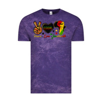 Cloud Purple peace love juneteenth raised fist Vintage Tee - HRA Design Shop