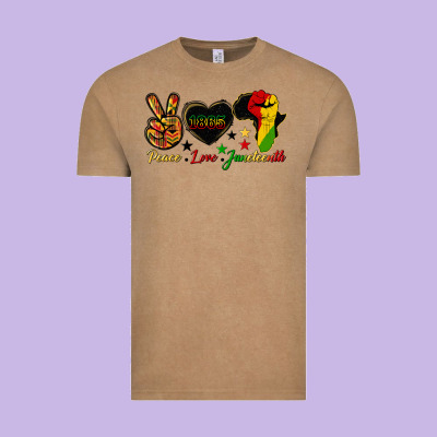 Peace Love Juneteenth Raised Fist Vintage Tee Designed By Hra Design Shop
