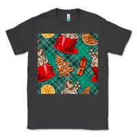 Smoke christmas hot chocolate and cookie seamless pattern Classic Tee - BundleAndBundleShop