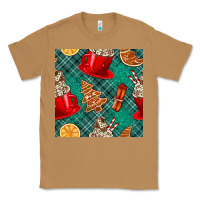 Toasted Coconut christmas hot chocolate and cookie seamless pattern Classic Tee - BundleAndBundleShop