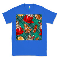 True Royal christmas hot chocolate and cookie seamless pattern Classic Tee - BundleAndBundleShop
