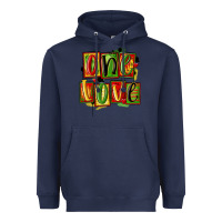 Navy one love juneteenth Heavyweight Hoodie - MaliasSmallBusiness