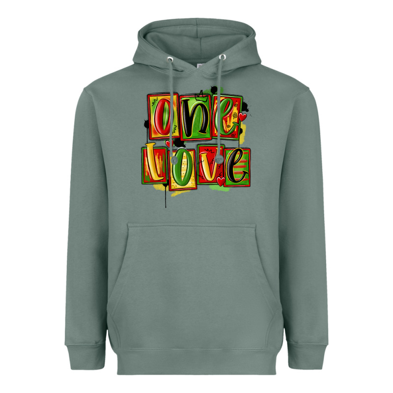 One Love Juneteenth Heavyweight Hoodie by MaliasSmallBusiness | Teevron