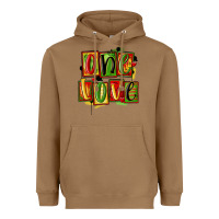 Toasted Coconut one love juneteenth Heavyweight Hoodie - MaliasSmallBusiness