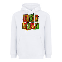 White one love juneteenth Heavyweight Hoodie - MaliasSmallBusiness