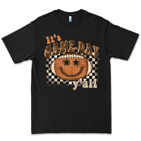 Black it's game day y'all football smiley face Premium Tee - BarkalooDesign