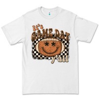 White it's game day y'all football smiley face Premium Tee - BarkalooDesign