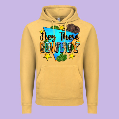 Hey There Cowboy Vintage Hoodie Designed By Zillion Design Studio